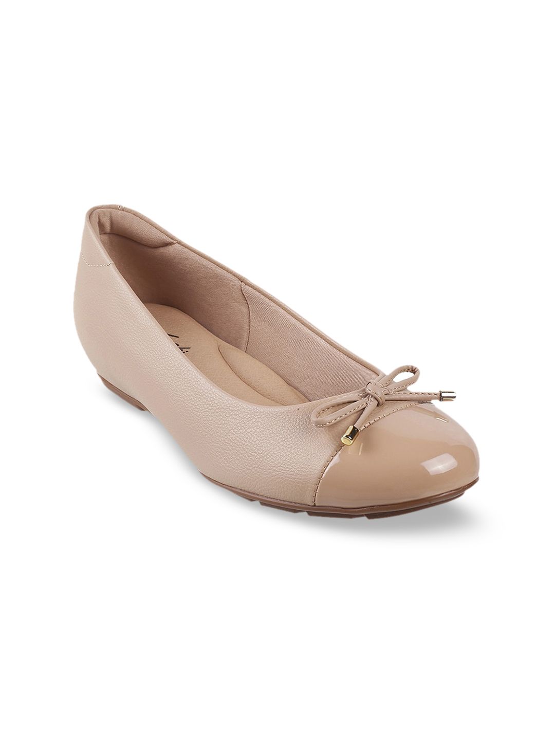 DAVINCHI Women Beige Ballerinas with Bows