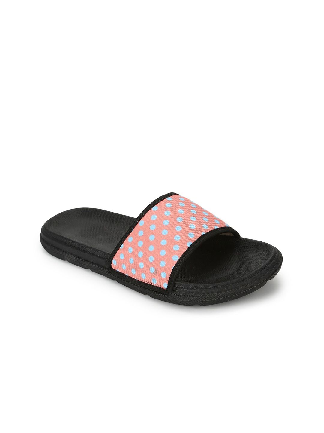 FF FUNKFEETS Unisex Pink & Turquoise Blue Printed Sliders Price in India