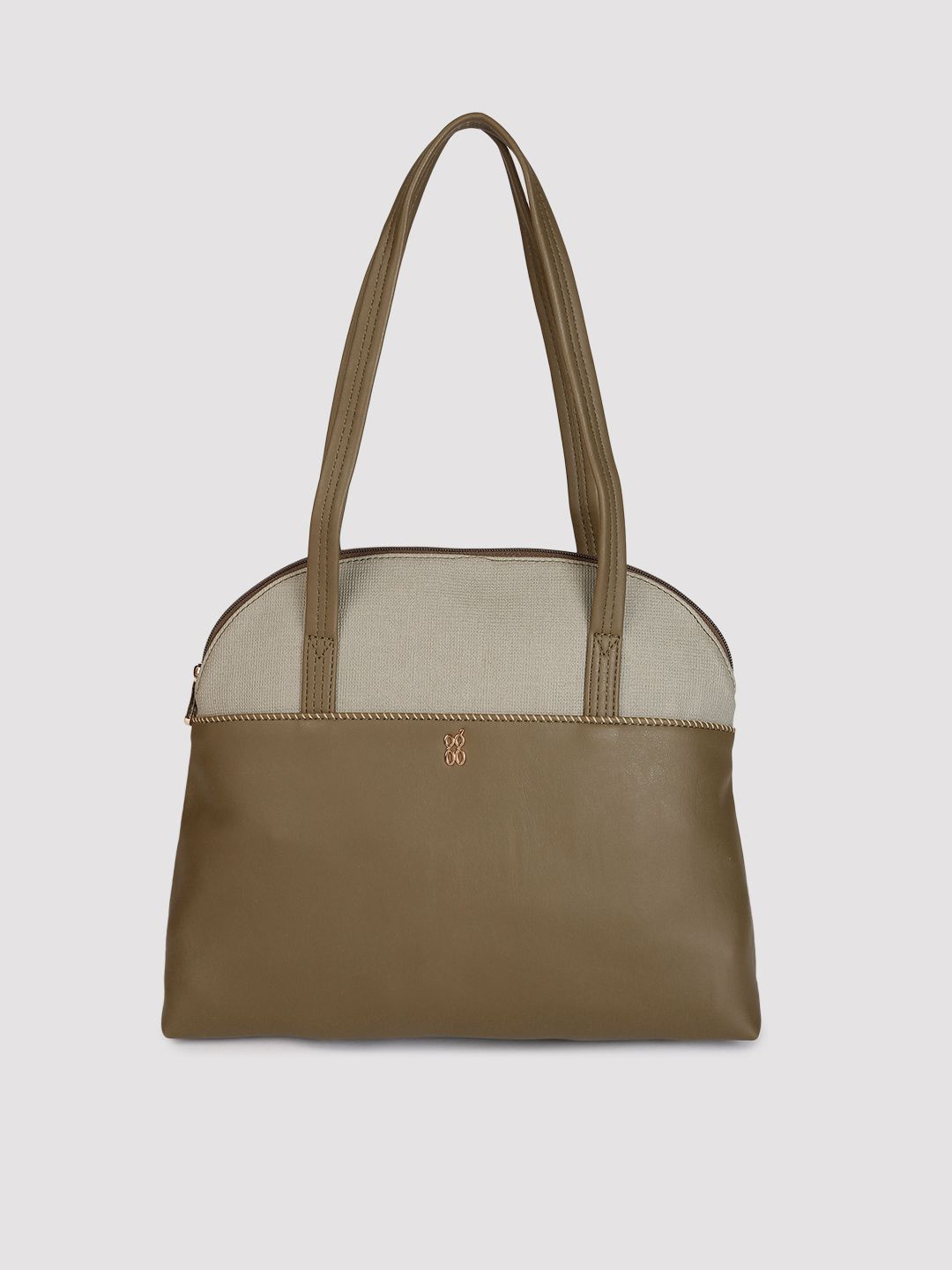 Baggit Olive Green & Off-White Colourblocked Shoulder Bag Price in India