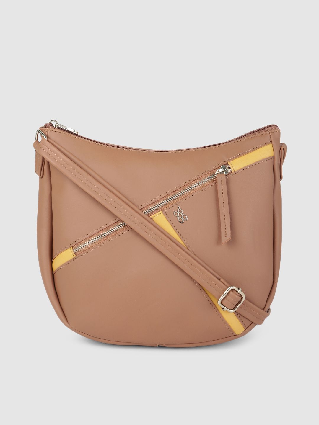 Baggit Beige Structured Sling Bag Price in India