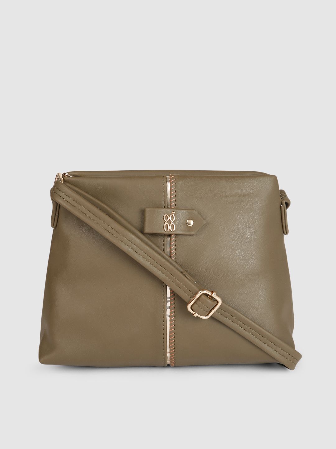 Baggit Olive Green Solid Sling Bag Price in India