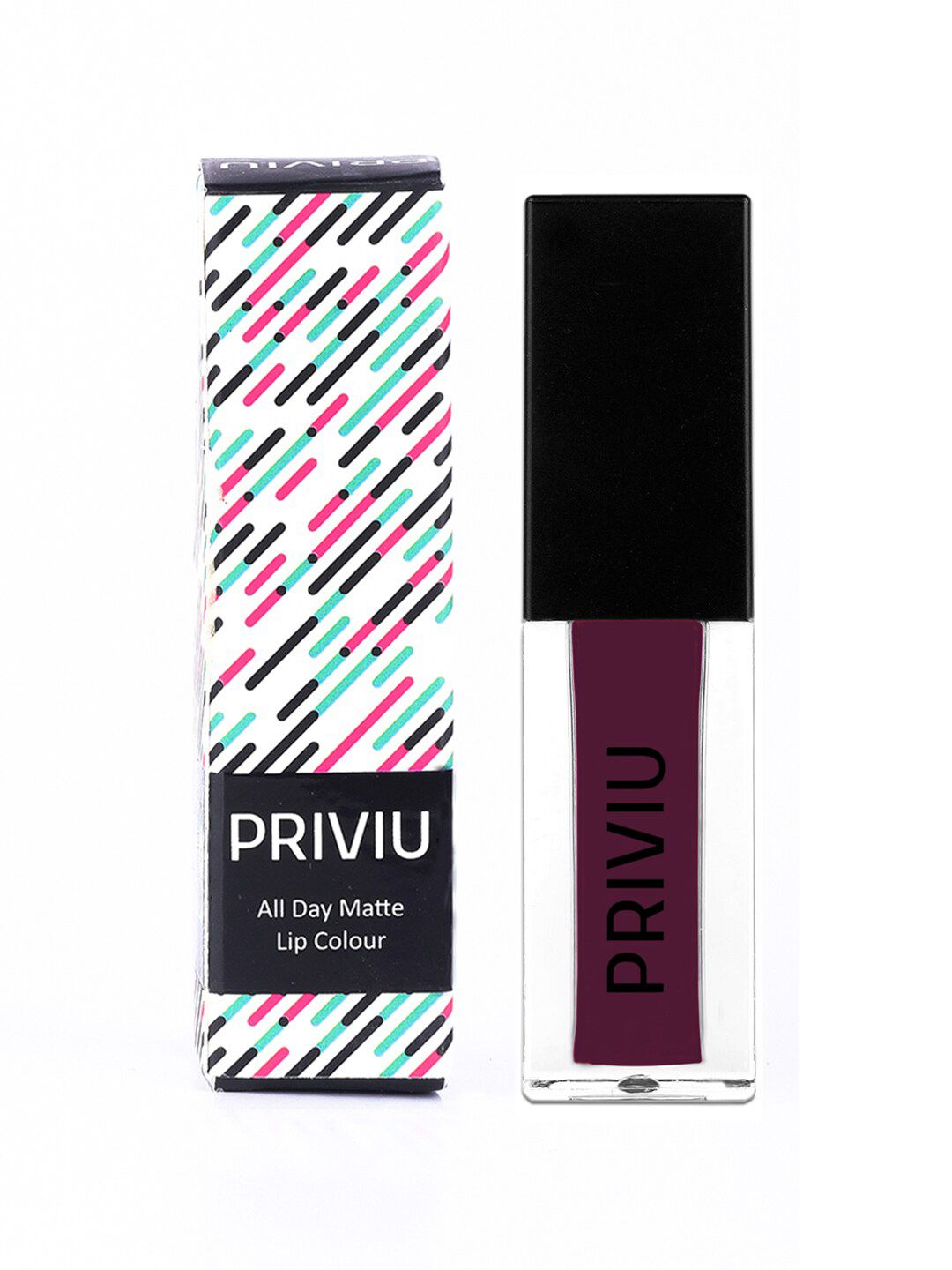 PRIVIU Alluring Plum All Day Matte Liquid Lipstick- 4.5ml Price in India