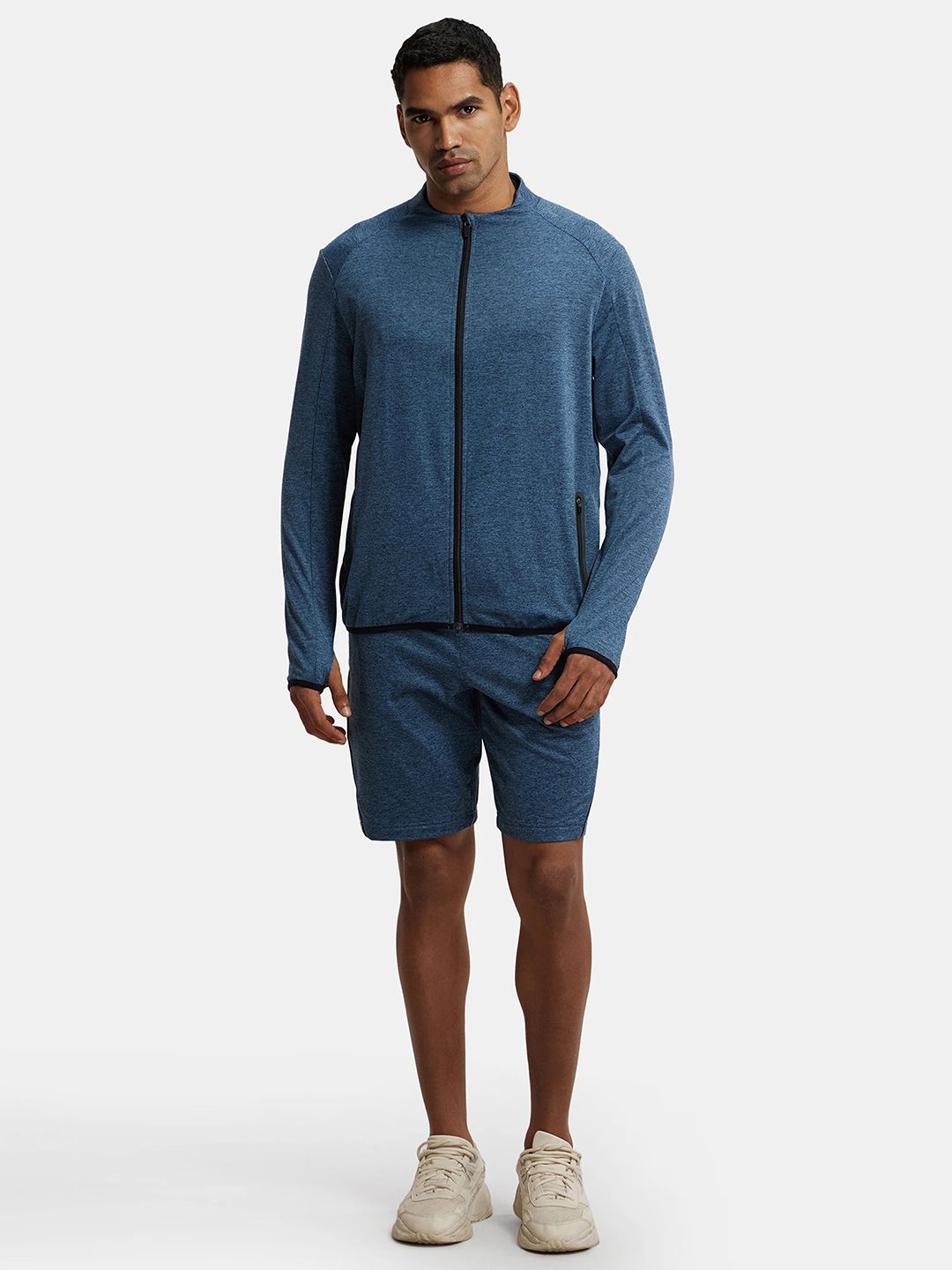 Buy Soft Touch Microfiber Stretch Jacket with Thumbhole Styling