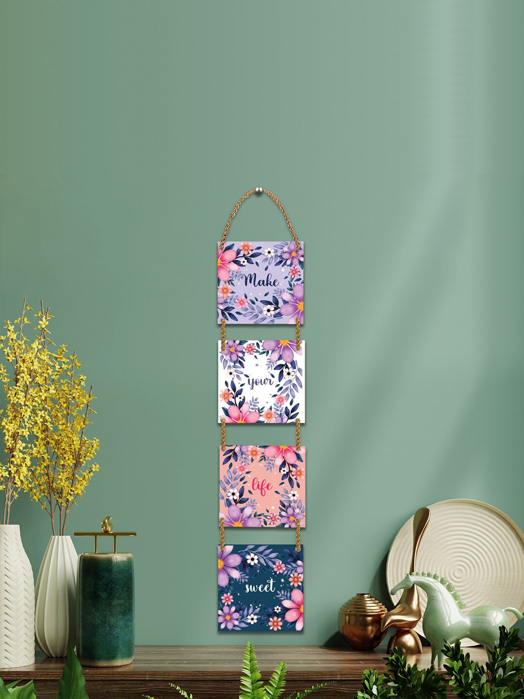 ROMEE Multicoloured Wooden Wall Hanging Price in India
