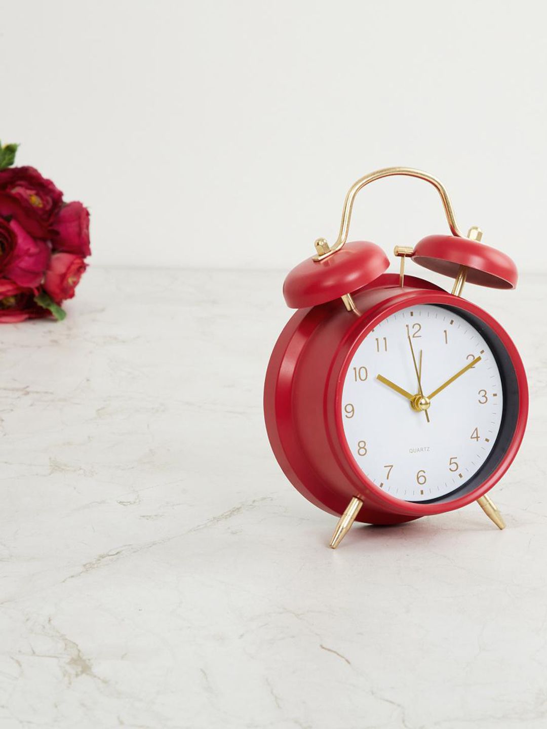 Home Centre Red & White Vintage Alarm Clock Price in India