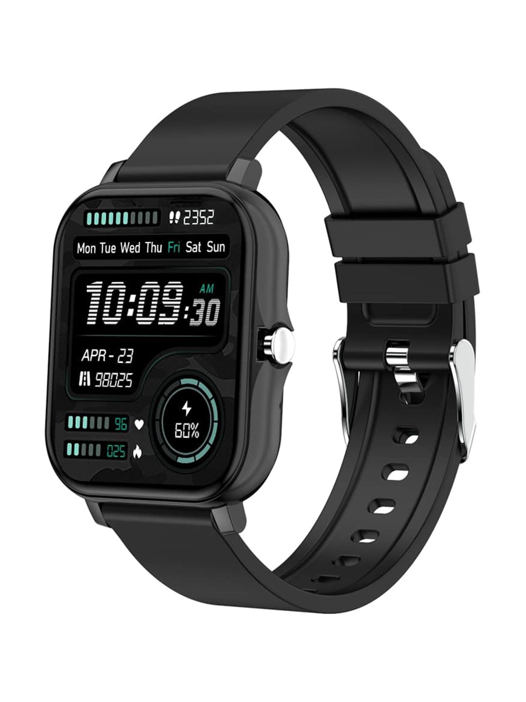 French Connection Blue & Black Solid Full Touch Smartwatch FCUK007A Price in India
