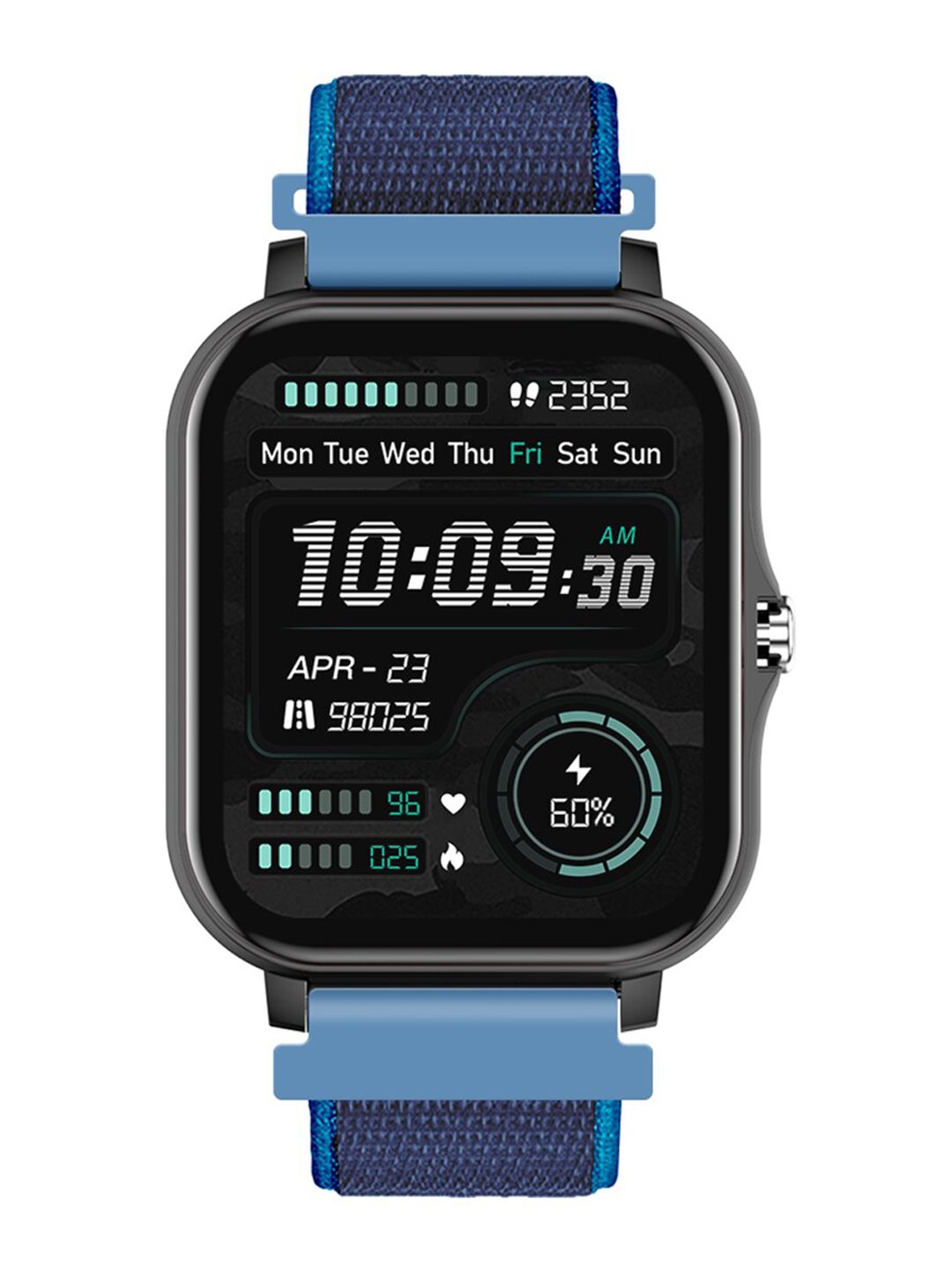 French Connection Blue & Black Solid Full Touch Smartwatch FCUK007E Price in India