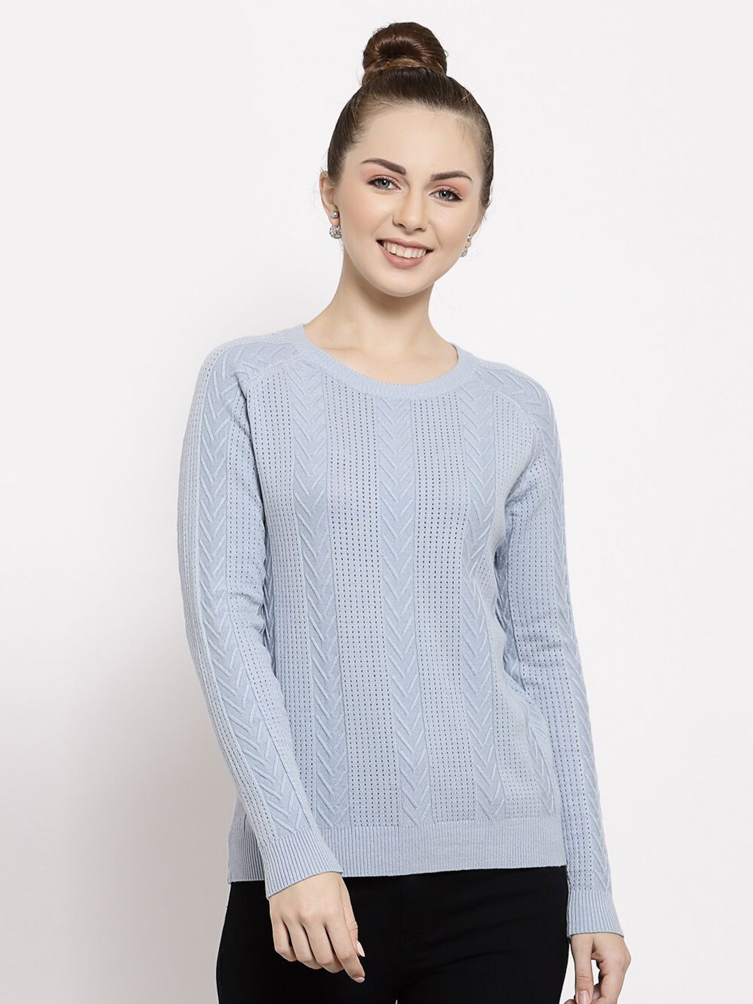 Mafadeny Women Blue Pullover Price in India