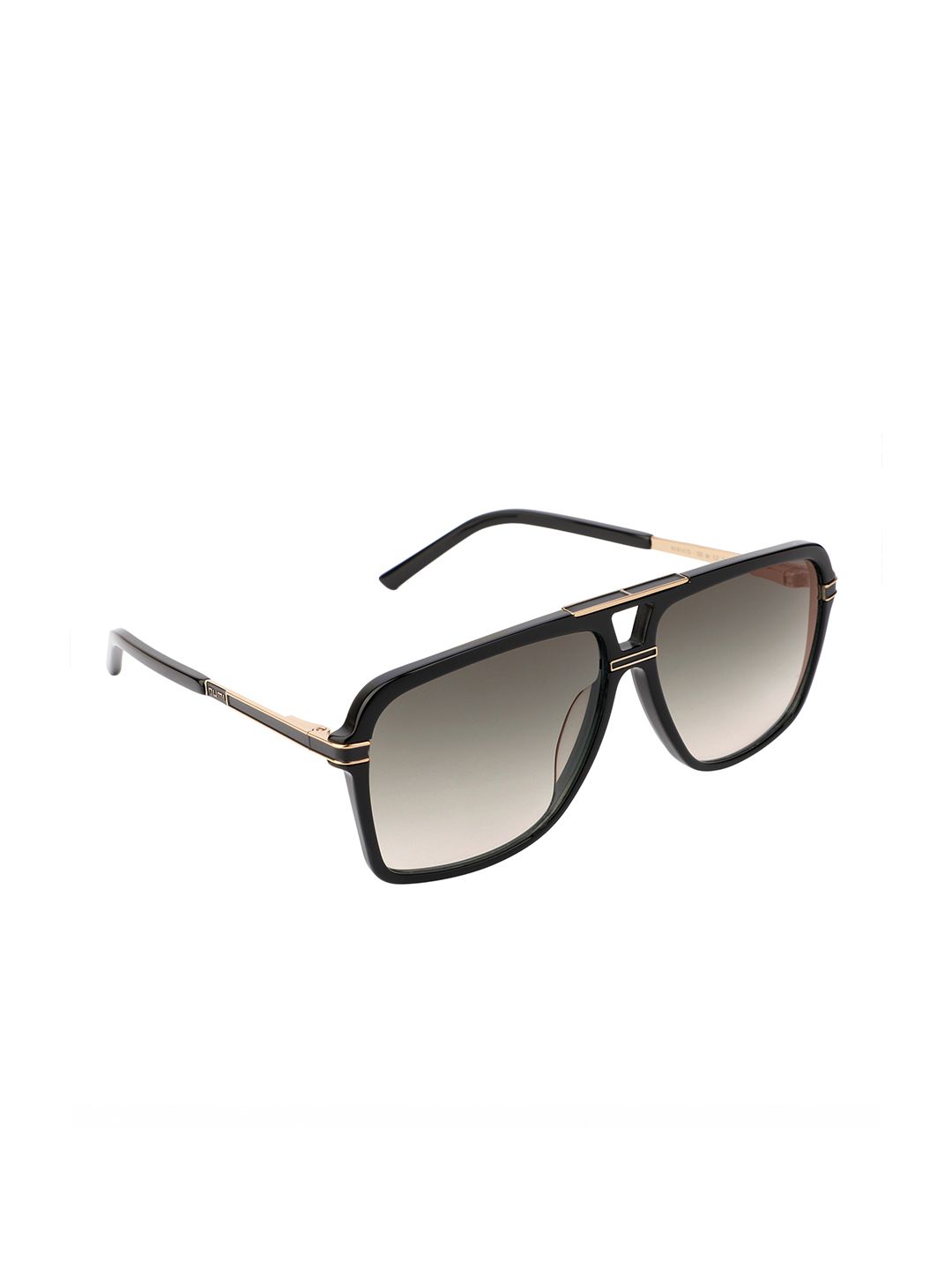 NUMI Men Grey Lens & Black Full Rim Square Sunglasses N18141SCL1