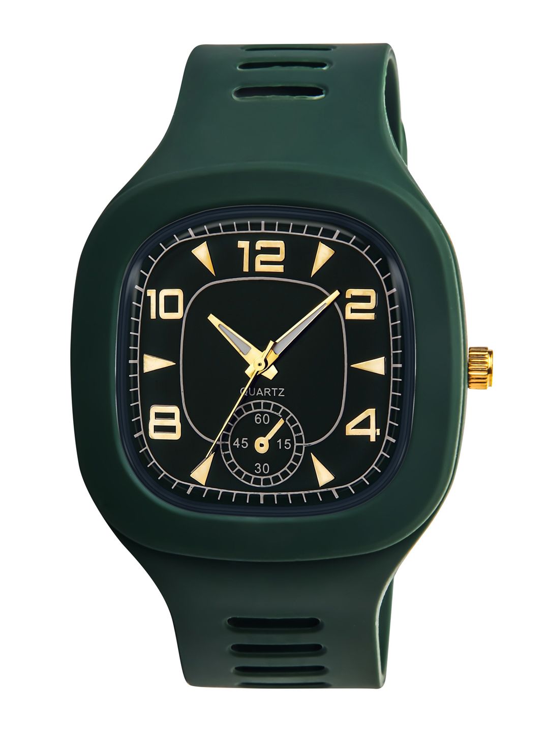 SWADESI STUFF Unisex Green Dial & Green Straps Analogue Watch 6 CRONO GREEN Price in India