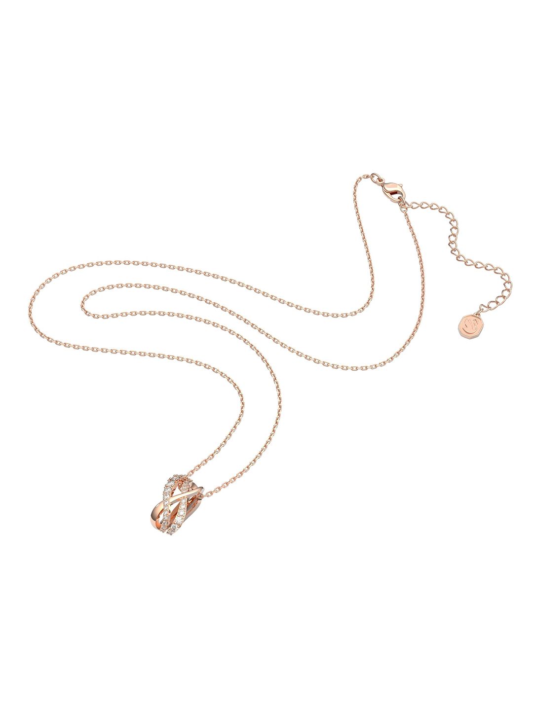 SWAROVSKI Twist necklace White & Rose gold-tone plated Price in India