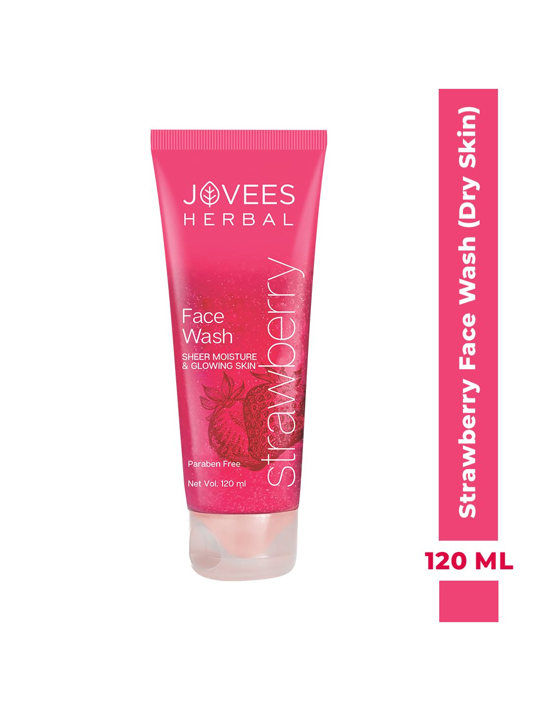 Jovees Herbal Strawberry Face Wash with Strawberry for Hydrating & Glowing Skin - 120ml