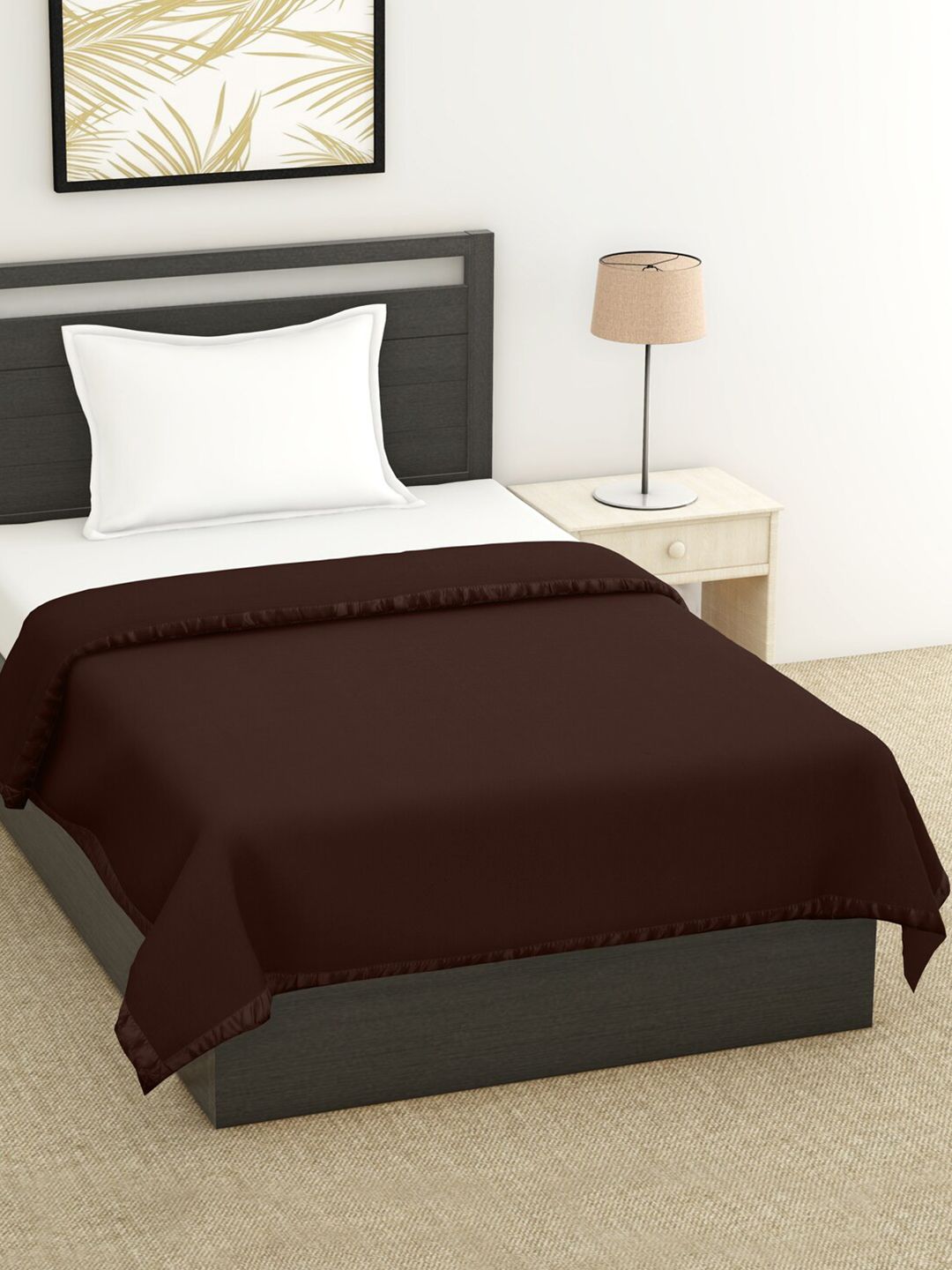 BOMBAY DYEING Coffee Brown Mild Winter 500 GSM Single Bed Blanket Price in India