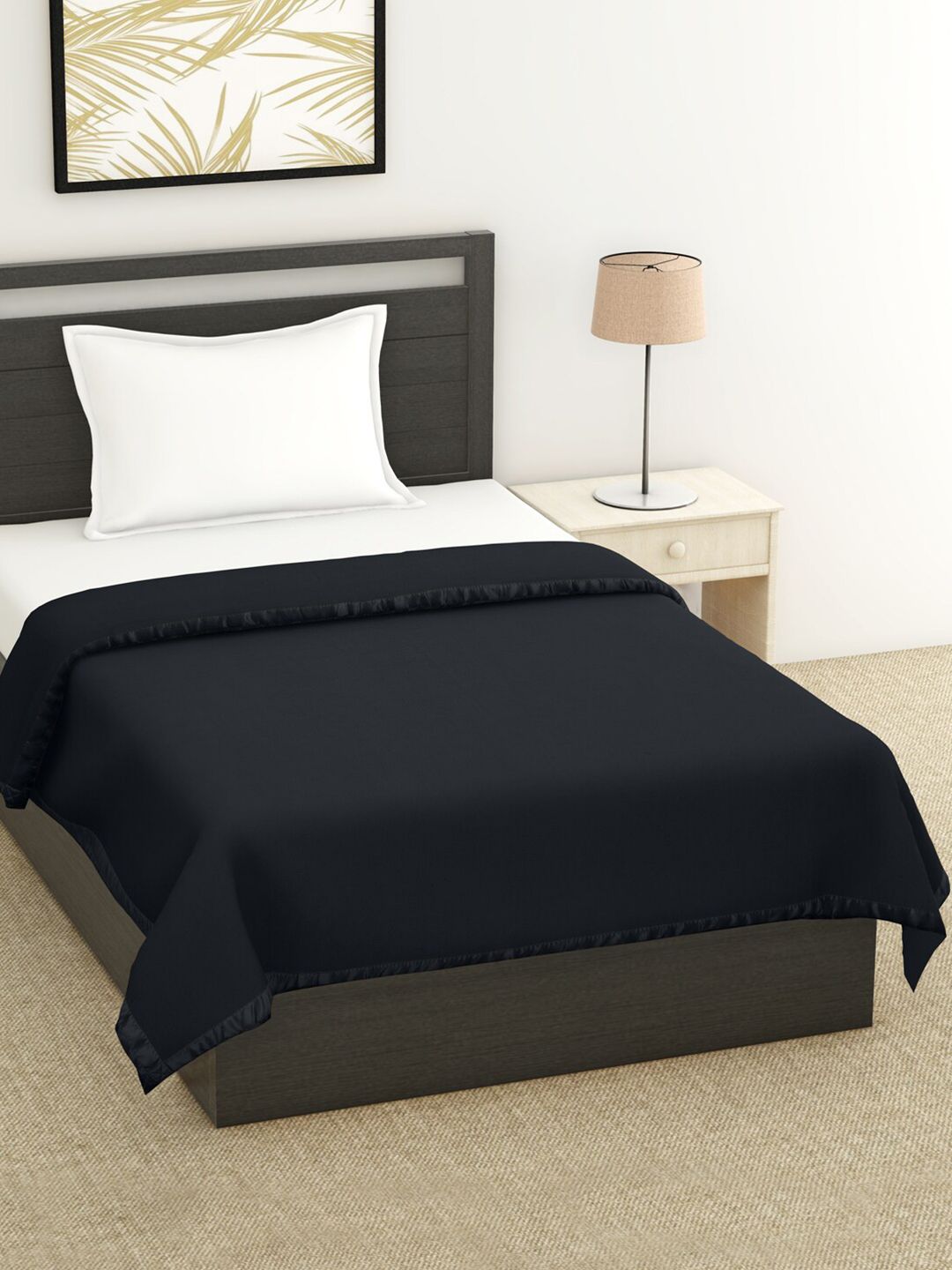BOMBAY DYEING Charcoal Mild Winter 500 GSM Single Bed Blanket Price in India
