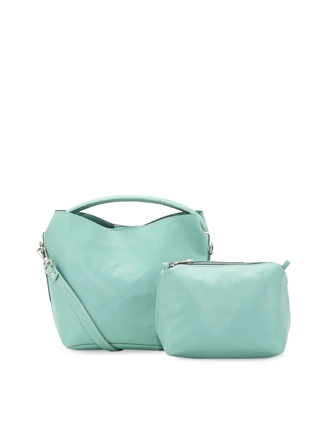 Toteteca Sea Green PU Structured Hobo Bag Price in India