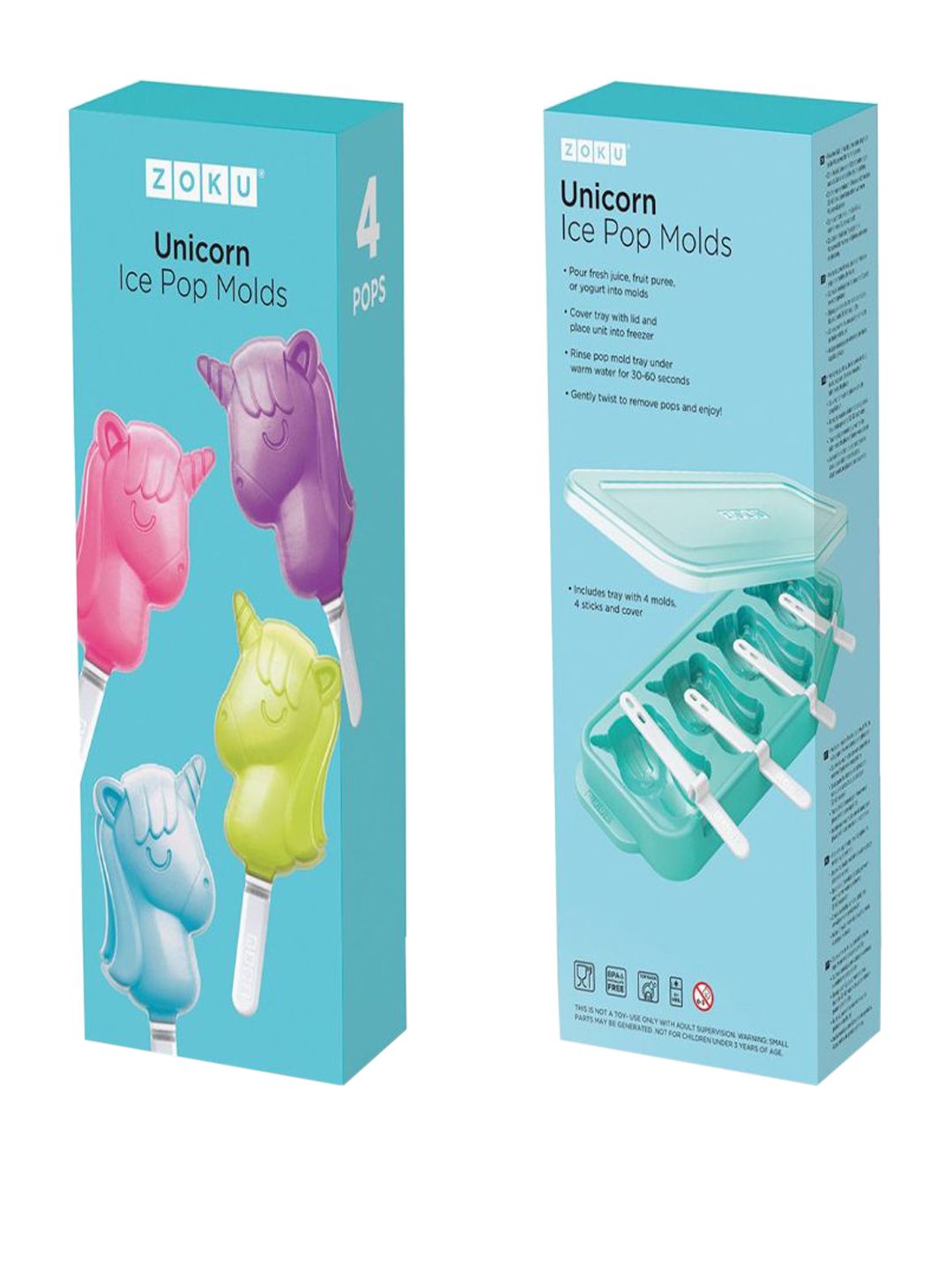 ZOKU Teal Green Unicorn Silicon Ice Pop Mould Price in India