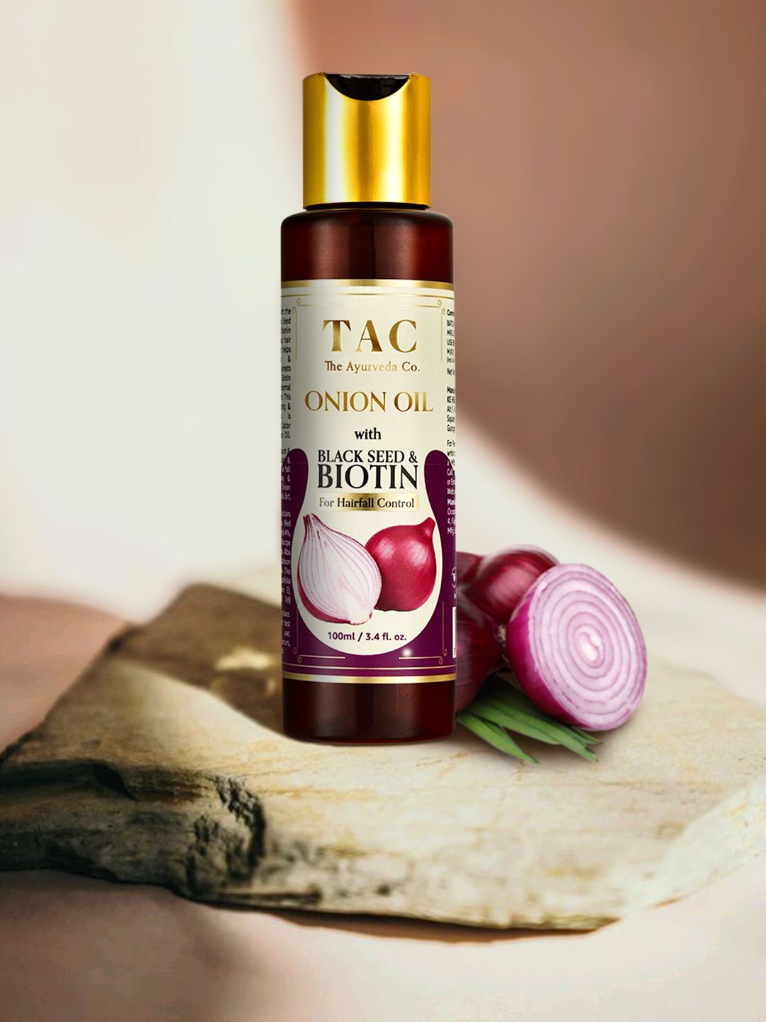 TAC - The Ayurveda Co. Onion with Black Seed and Biotin Hairfall Control Hair Oil 100ml Price in India