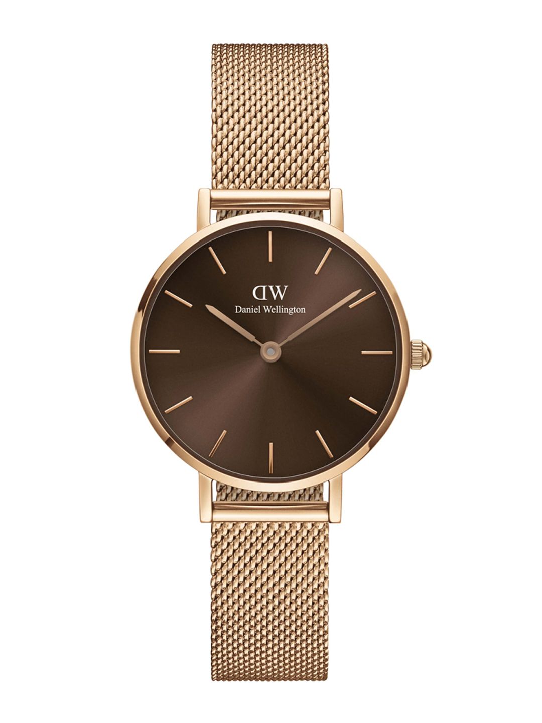 Daniel Wellington Women Brown Dial & Rose Gold-Plated Straps Analogue Watch DW00100476 Price in India