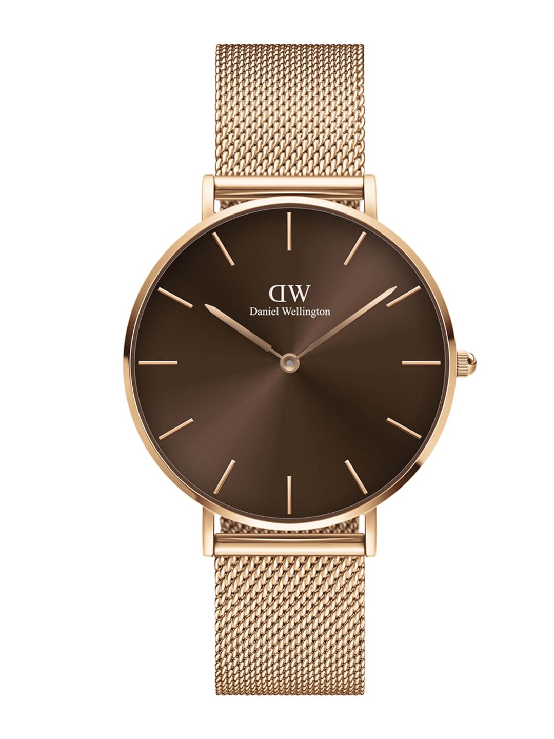 Daniel Wellington Unisex Brown Dial & Rose Gold-Plated Straps Analogue Watch DW00100478 Price in India