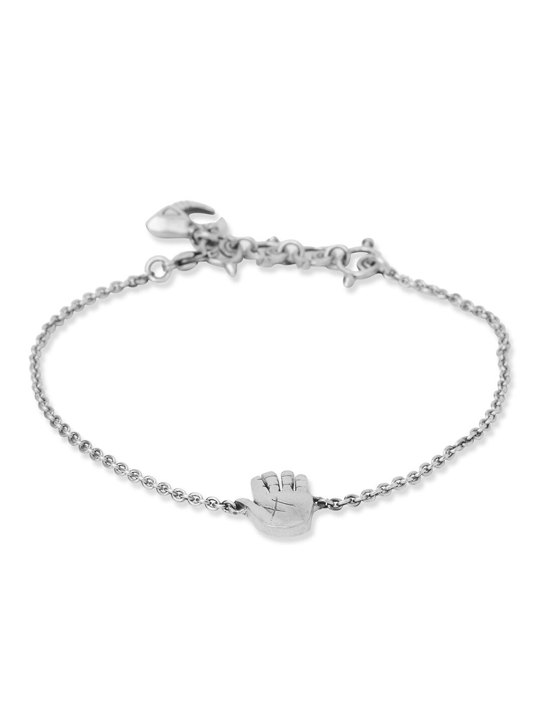 Masaba Women Silver-Toned Silver-Plated Link Bracelet Price in India