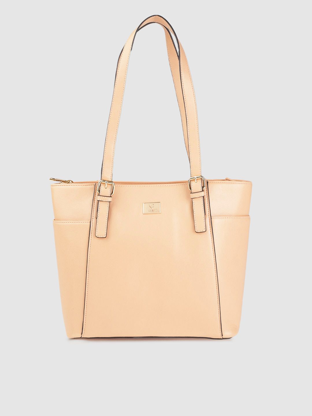 Allen Solly Nude-Coloured Structured Shoulder Bag Price in India