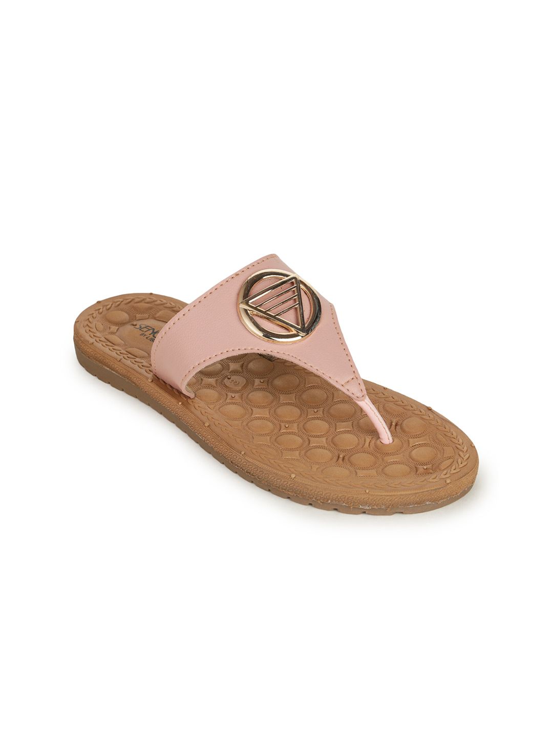 Liberty Women Pink Rubber Thong Flip-Flops Price in India