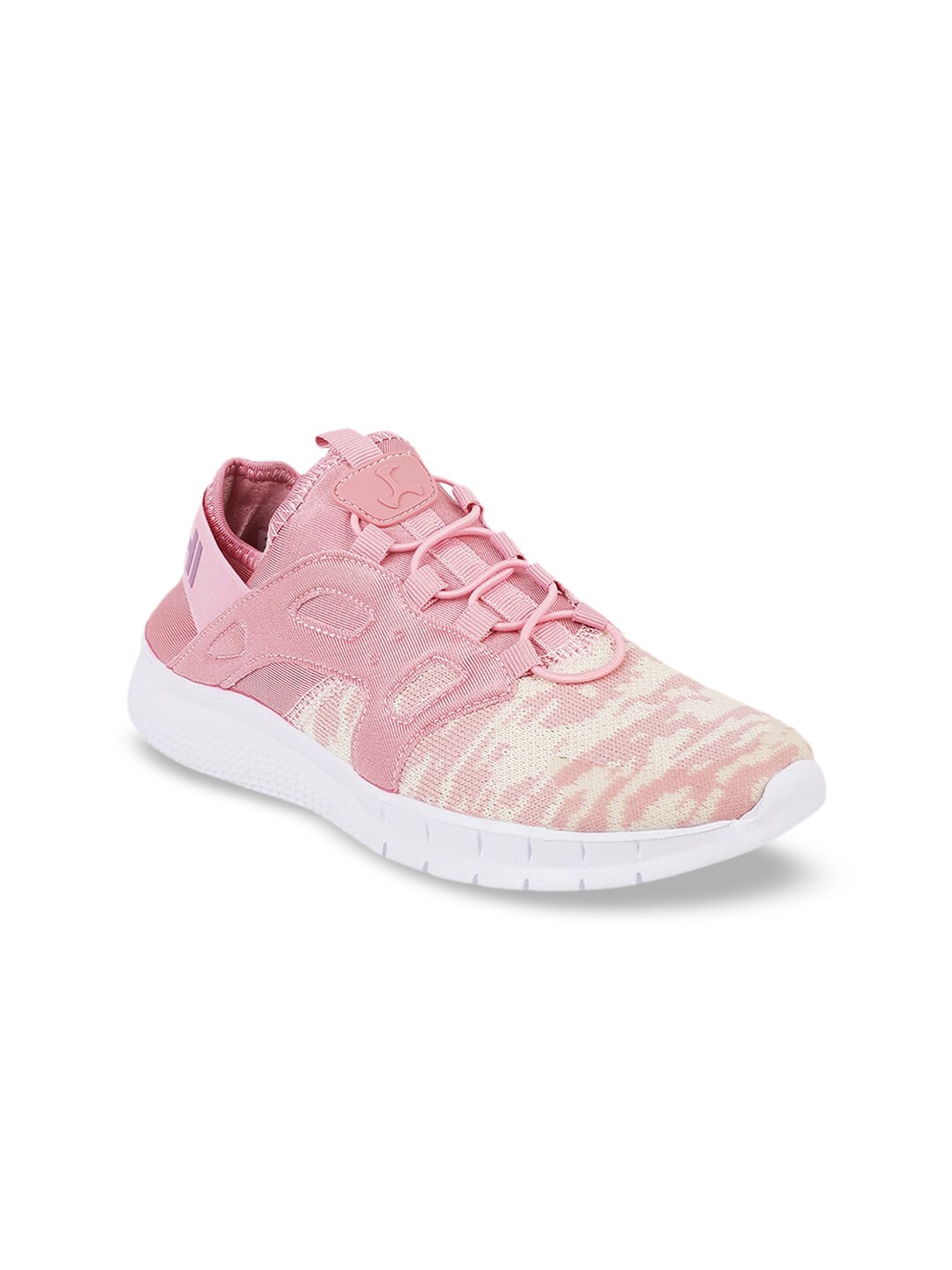 Mochi Women Pink Printed Lace-Ups Sneakers Price in India