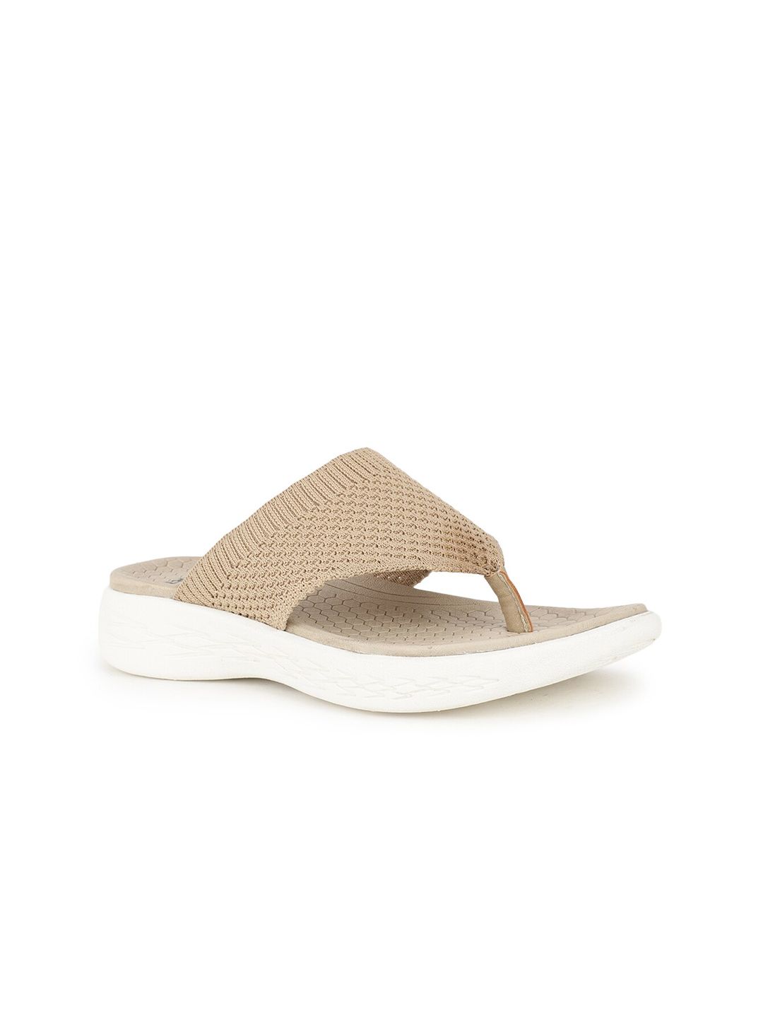 Carlton London Women Beige Rubber Sliders Price in India