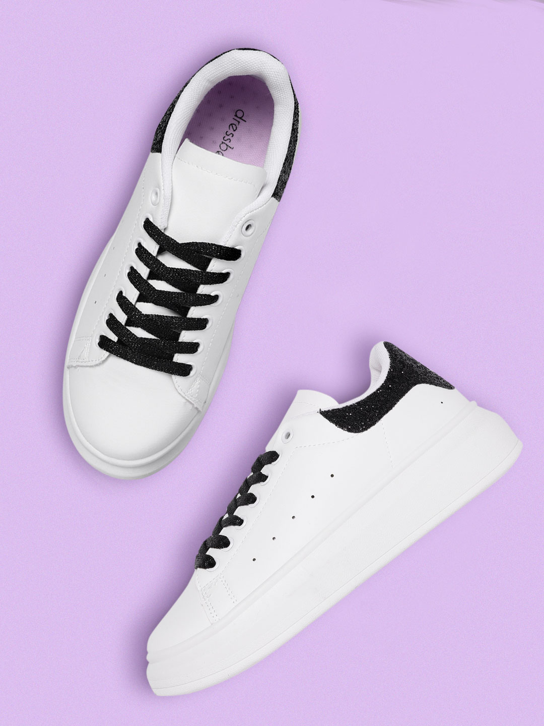 DressBerry Women White Solid Sneakers Price in India