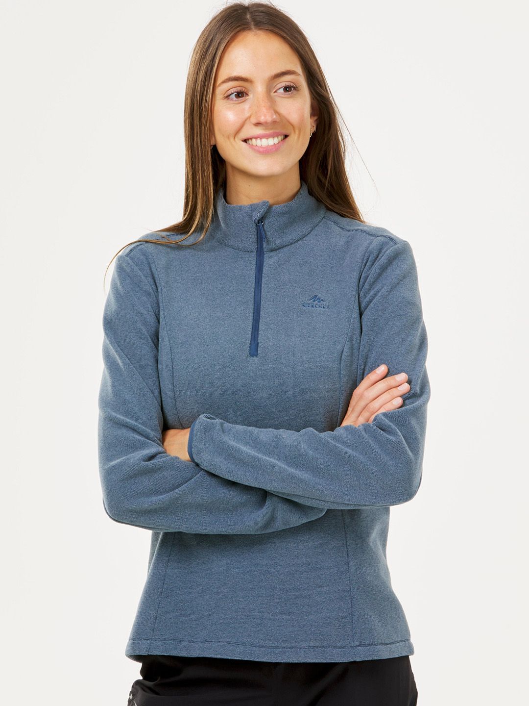 Quechua By Decathlon Women Blue Solid Sweatshirt Price in India