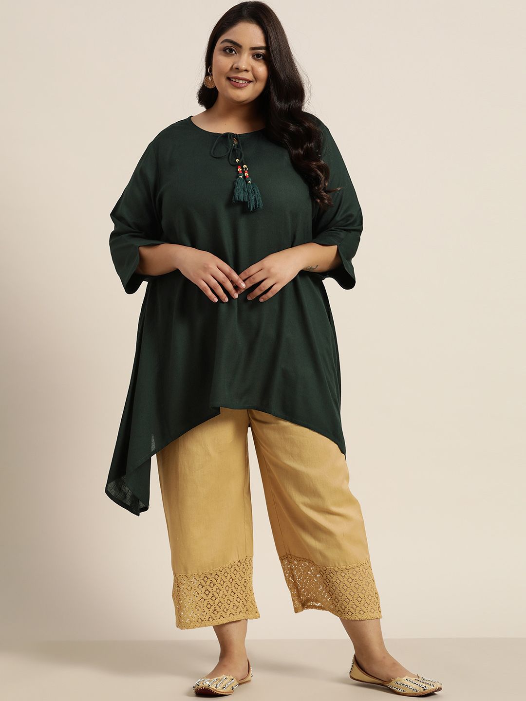 Juniper Plus Women Green Liva Kurta Price in India