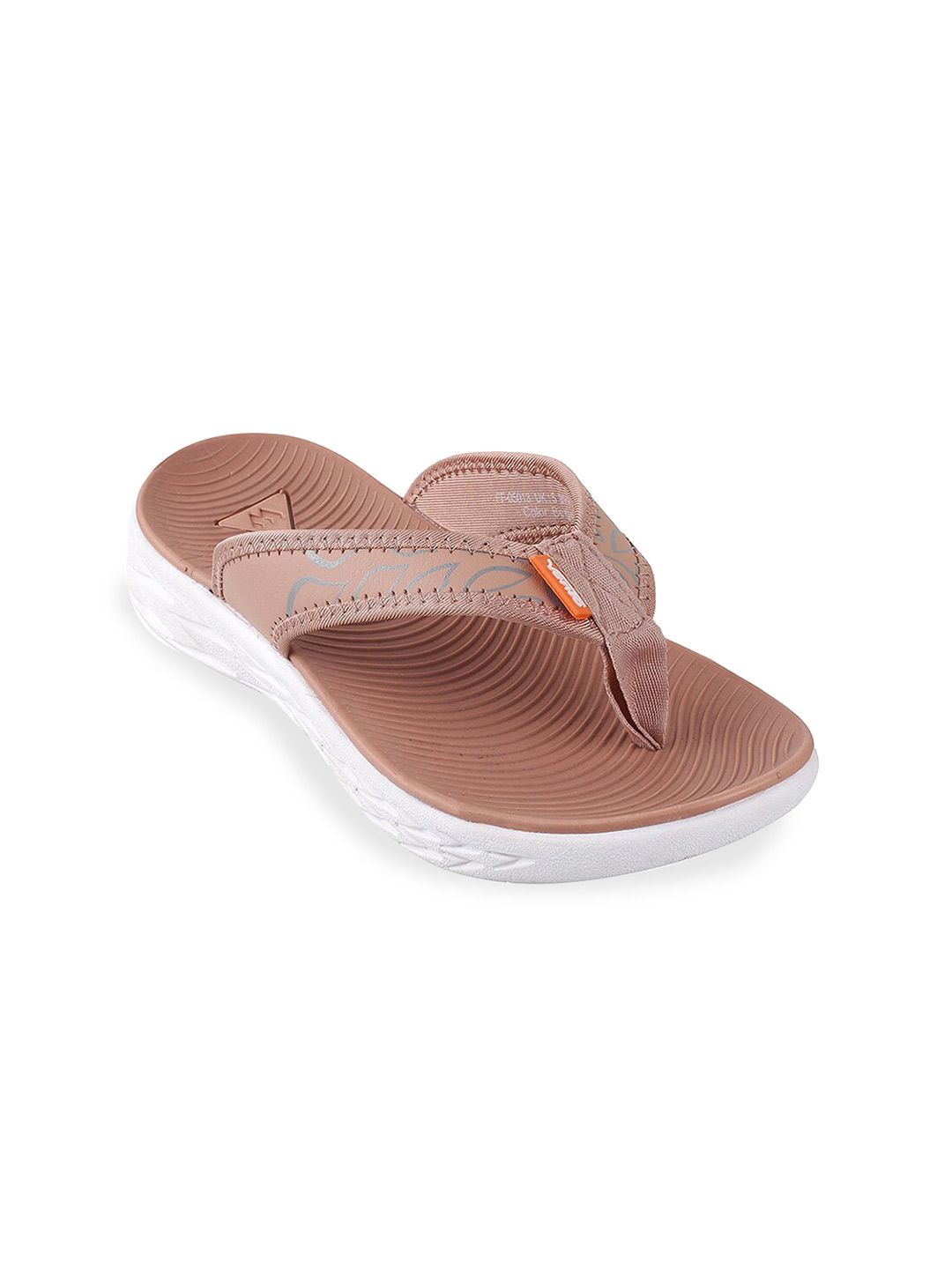 Vento Women Beige & Grey Printed Thong Flip-Flops Price in India