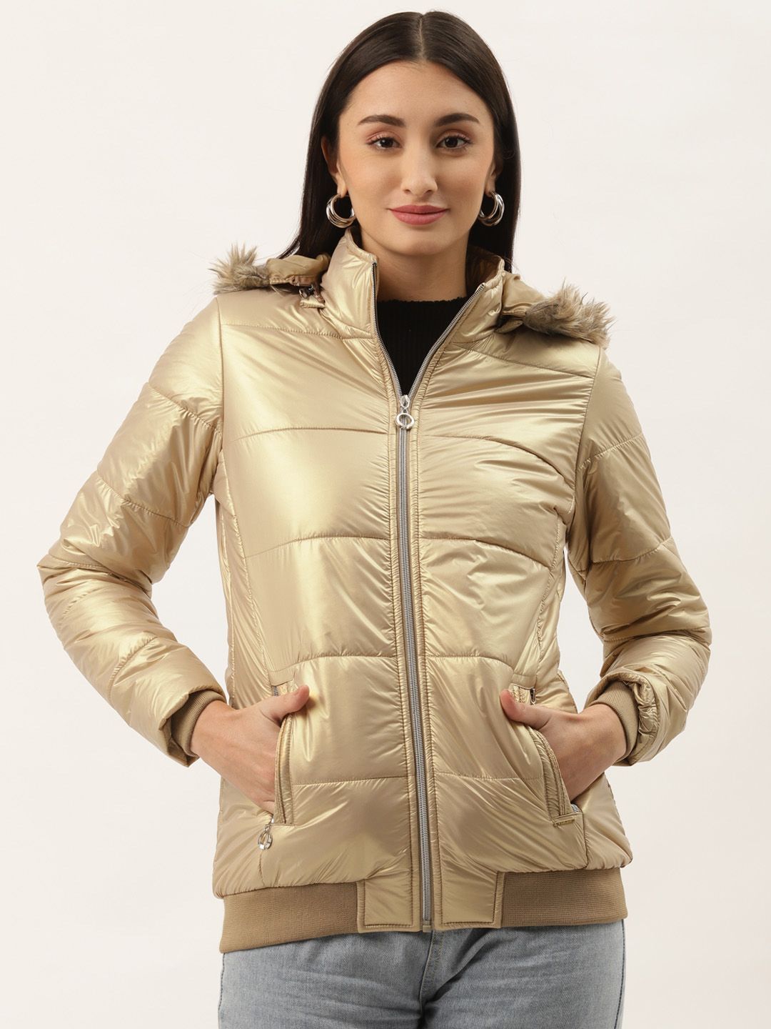 Duke Women Golden Parka Jacket Price in India