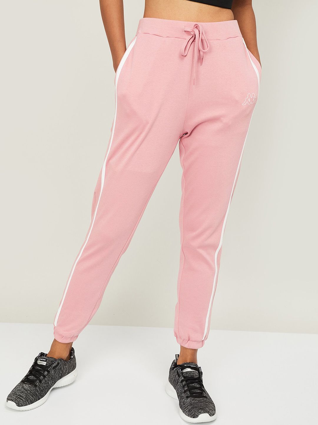 Kappa Women Pink Slim Fit Solid Joggers Price in India