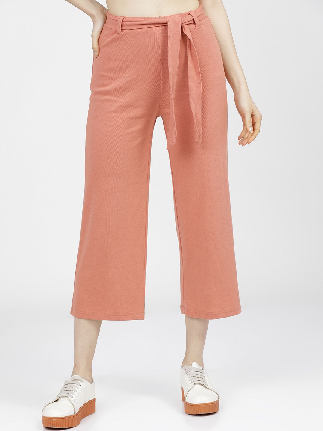 Tokyo Talkies Women Orange Culottes Trousers Price in India