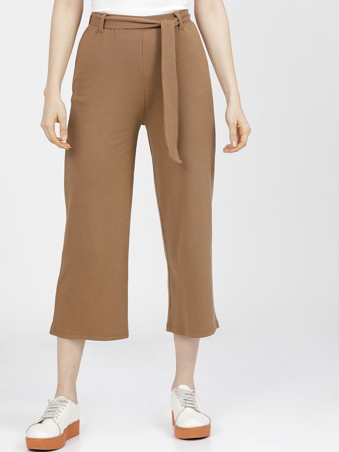 Tokyo Talkies Women Brown Culottes Trousers Price in India