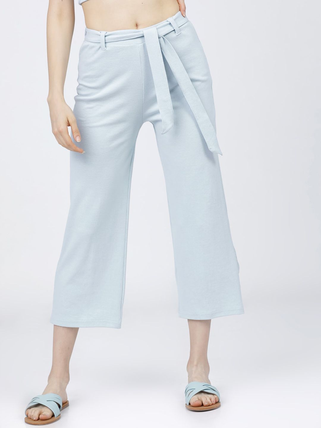 Tokyo Talkies Women Blue Culottes Trousers Price in India