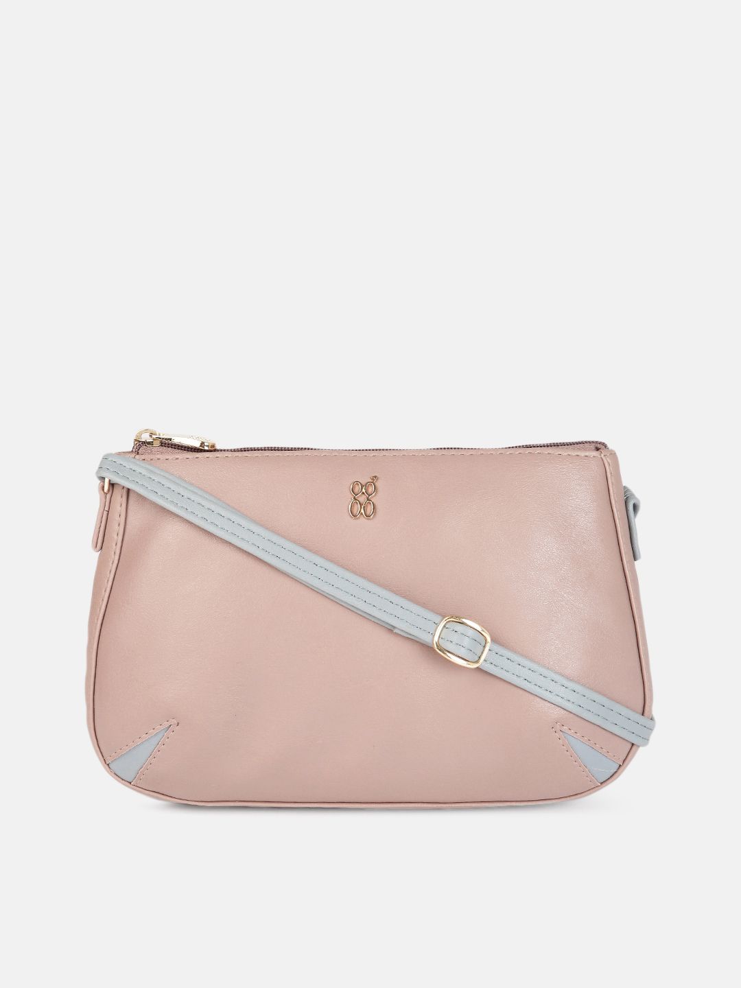 Baggit Women Pink Solid Sling Bag Price in India