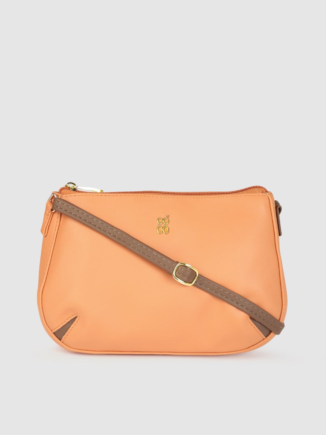 Baggit Women Yellow Solid Structured Sling Bag Price in India