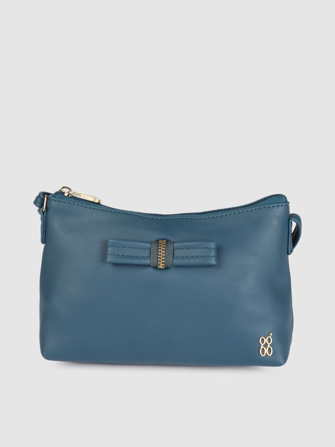 Baggit Women Blue Solid Sling Bag With Bow Detail Price in India