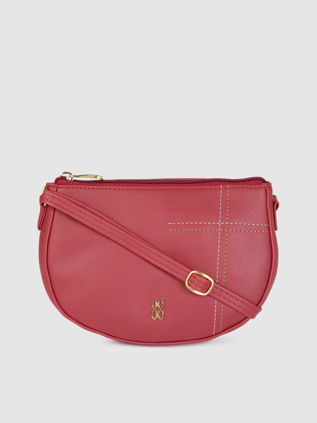 Baggit Women Red Solid Sling Bag Price in India