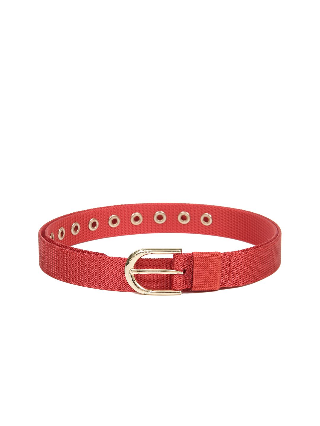 Calvadoss Women Red Textured Belt Price in India