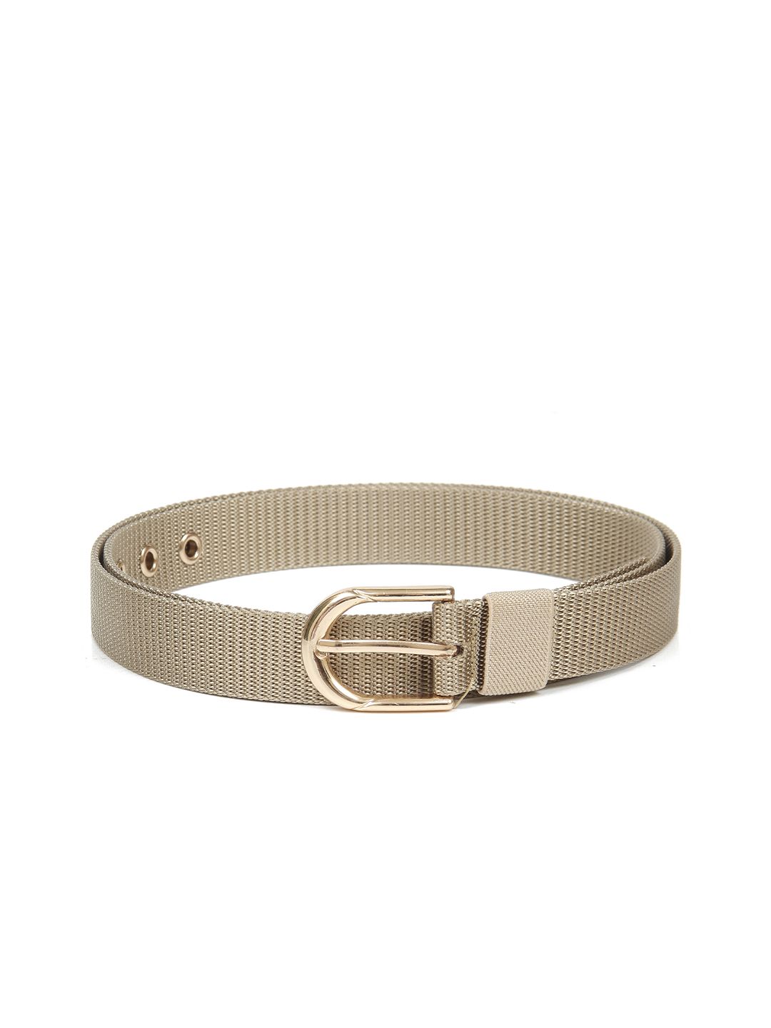 Calvadoss Women Beige Woven Design Canvas Belt Price in India