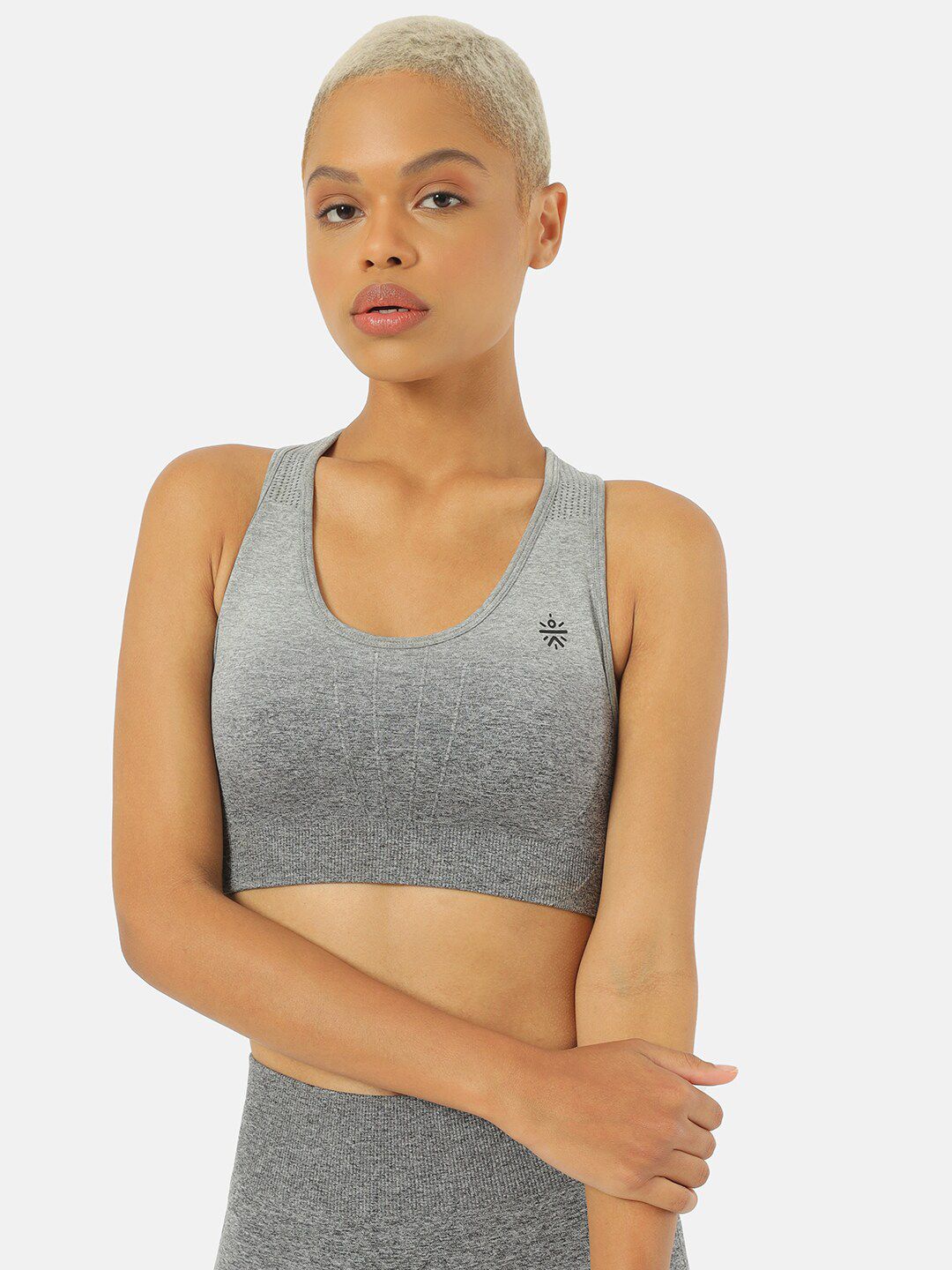 Cultsport Grey Moisture Wicking Seamless Elaine Medium Impact Sports Bra - 600962 Price in India