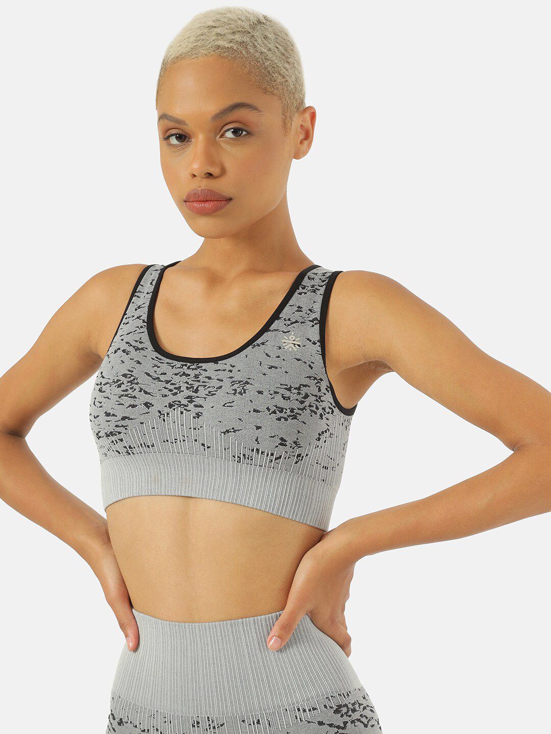 Cultsport Women Grey Seamless Reese Medium Impact Moisture Wicking Sports Bra - 600972 Price in India