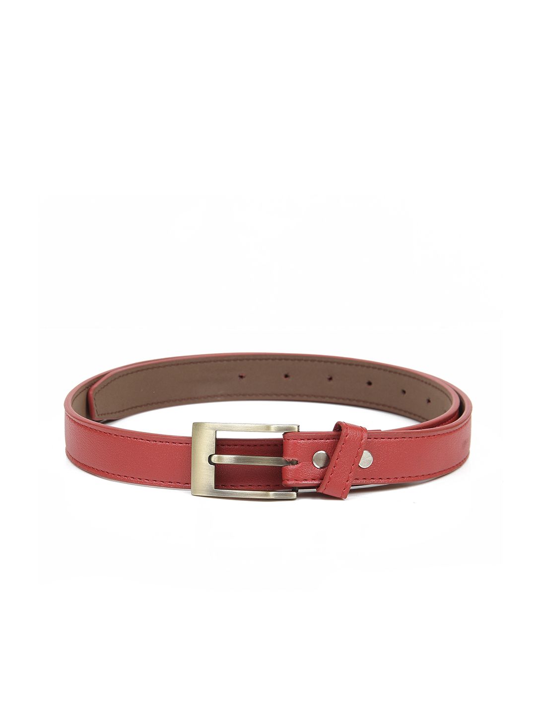 Calvadoss Women Red Solid PU Belt Price in India