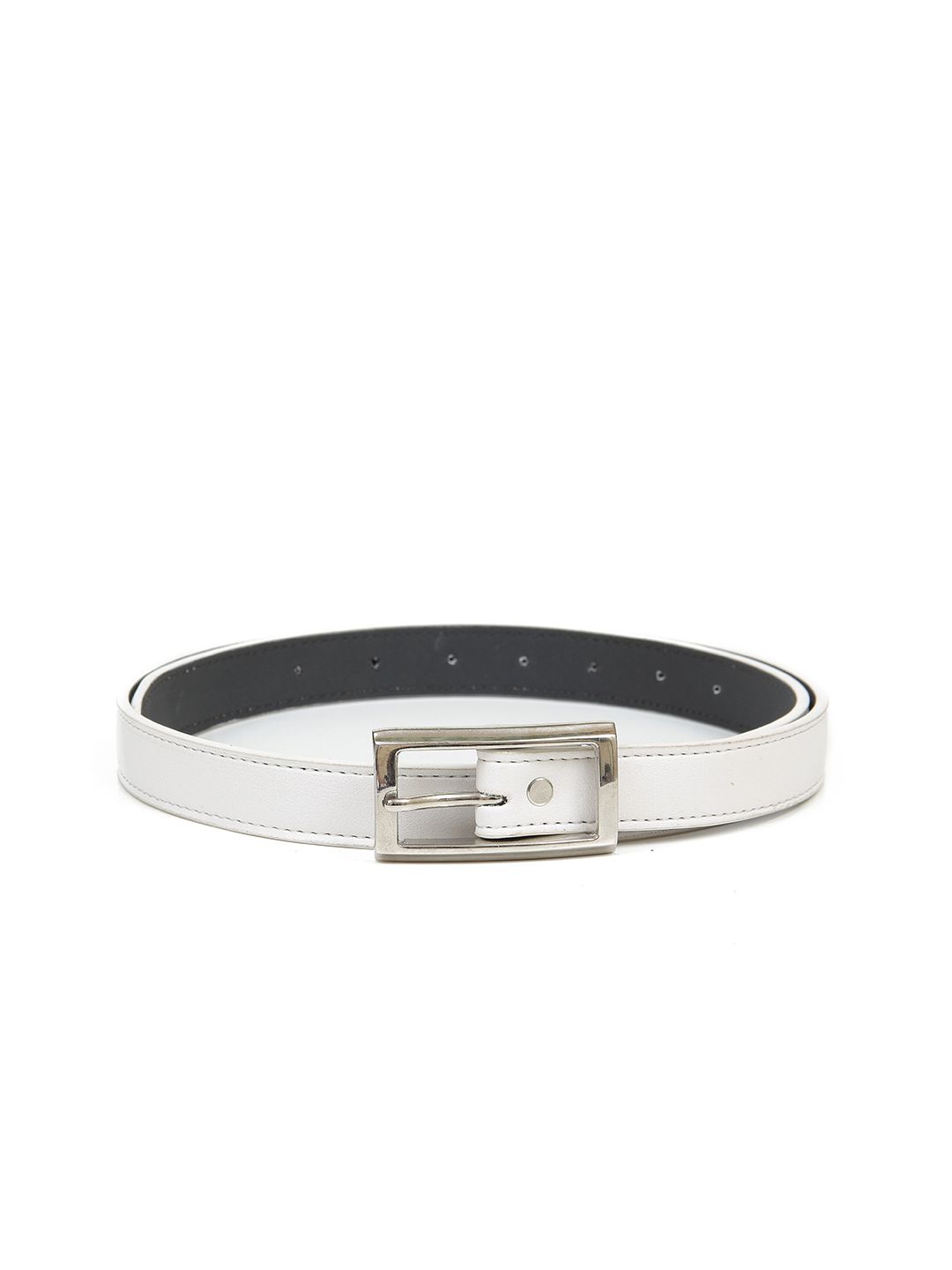 Calvadoss Women White Textured PU Belt Price in India