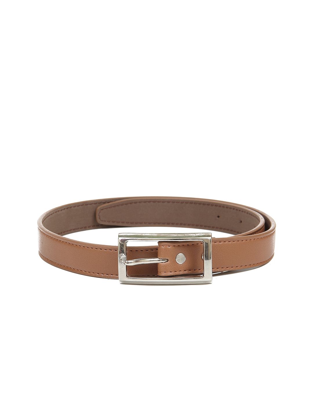 Calvadoss Women Tan Solid PU Belt Price in India