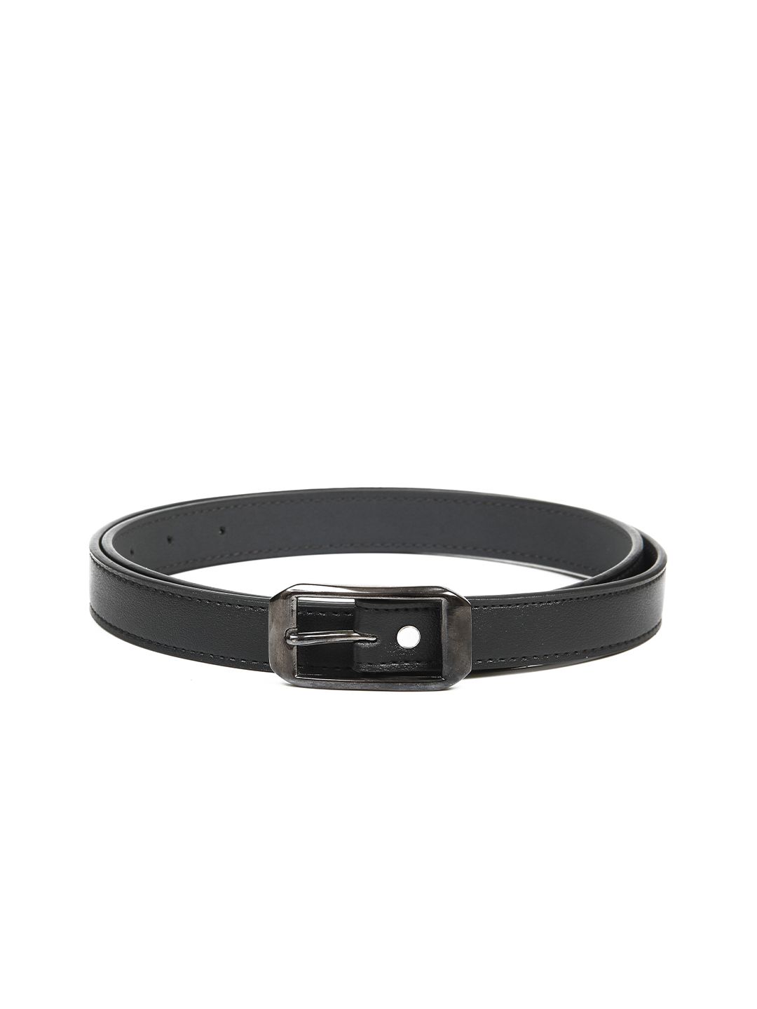 Calvadoss Women Black Textured PU Belt Price in India