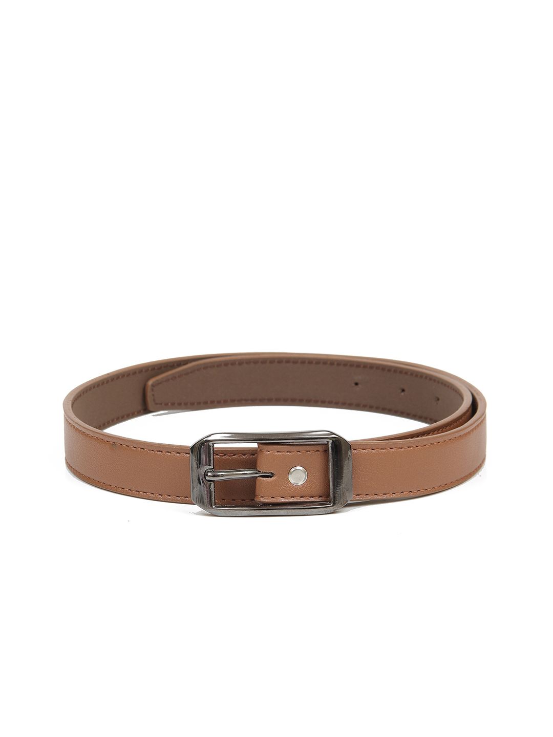 Calvadoss Women Tan Solid PU Belt Price in India